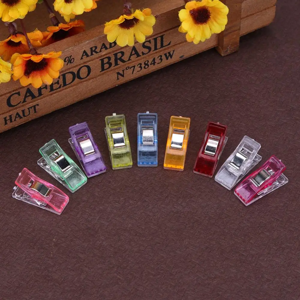 50 шт. разноцветные пластиковые зажимы держатель для шитья сделай сам лоскутное