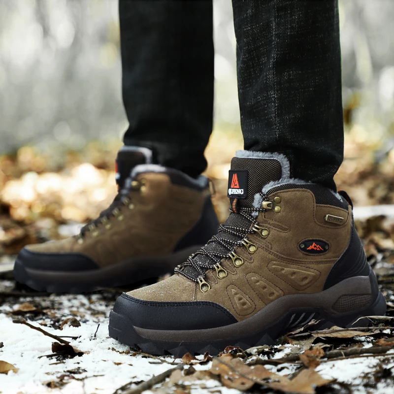 

Winter Climbing Boots Men Anti-slippery Outdoor Sports Shoes Women Trail Ankle Boots Durable Big Size Hunt Trekking Shoes