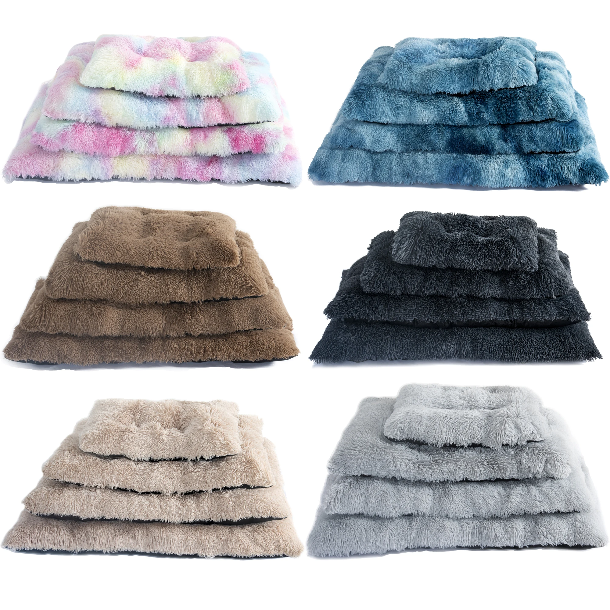 

Luxury Plush Faux Fur Kennel Crate Cushion Mat Comfortable Dog Bed for Indoor Small Medium Large Big Dogs Cats Pets Bed