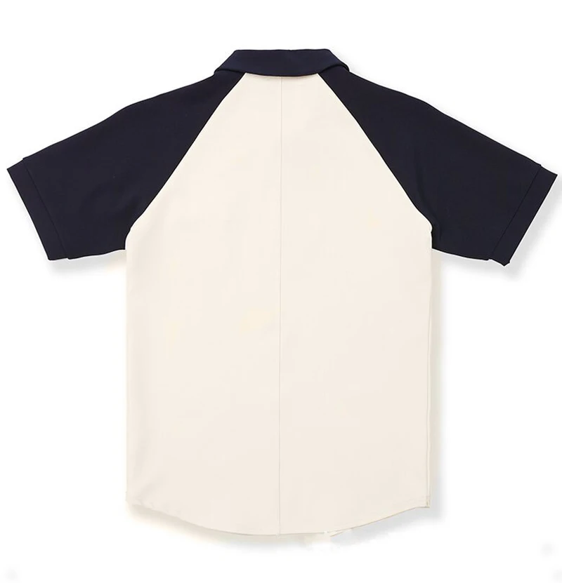 

Pop Summer Men Polo Shirt Zipper Stripe Color Patchwork Short Sleeve Oversize Polo Shirt For Male Fashion Casual Tee Top