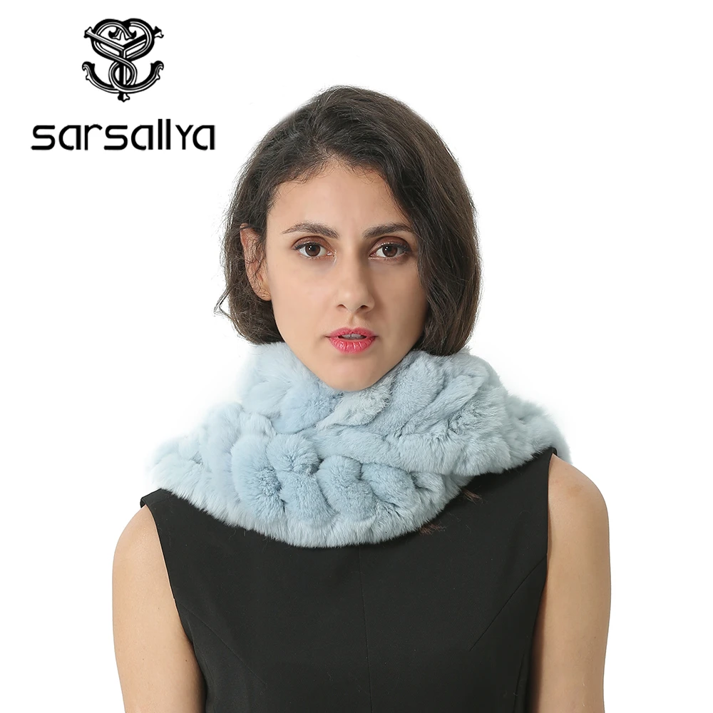Женский шарф из натурального меха зимний модный кольцо для женщин теплые шарфы с
