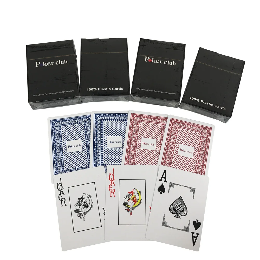 K8356 гладкие водонепроницаемые 10 компл./лот Baccarat Texas Hold'em пластиковые игральные карты ПВХ покер клуб карты; настольные игры 2,48*3,46 дюймов