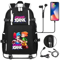 friday night funkin backpack girl boy schoolbag large capacity laptop bag waterproof multifunction usb charging backpack