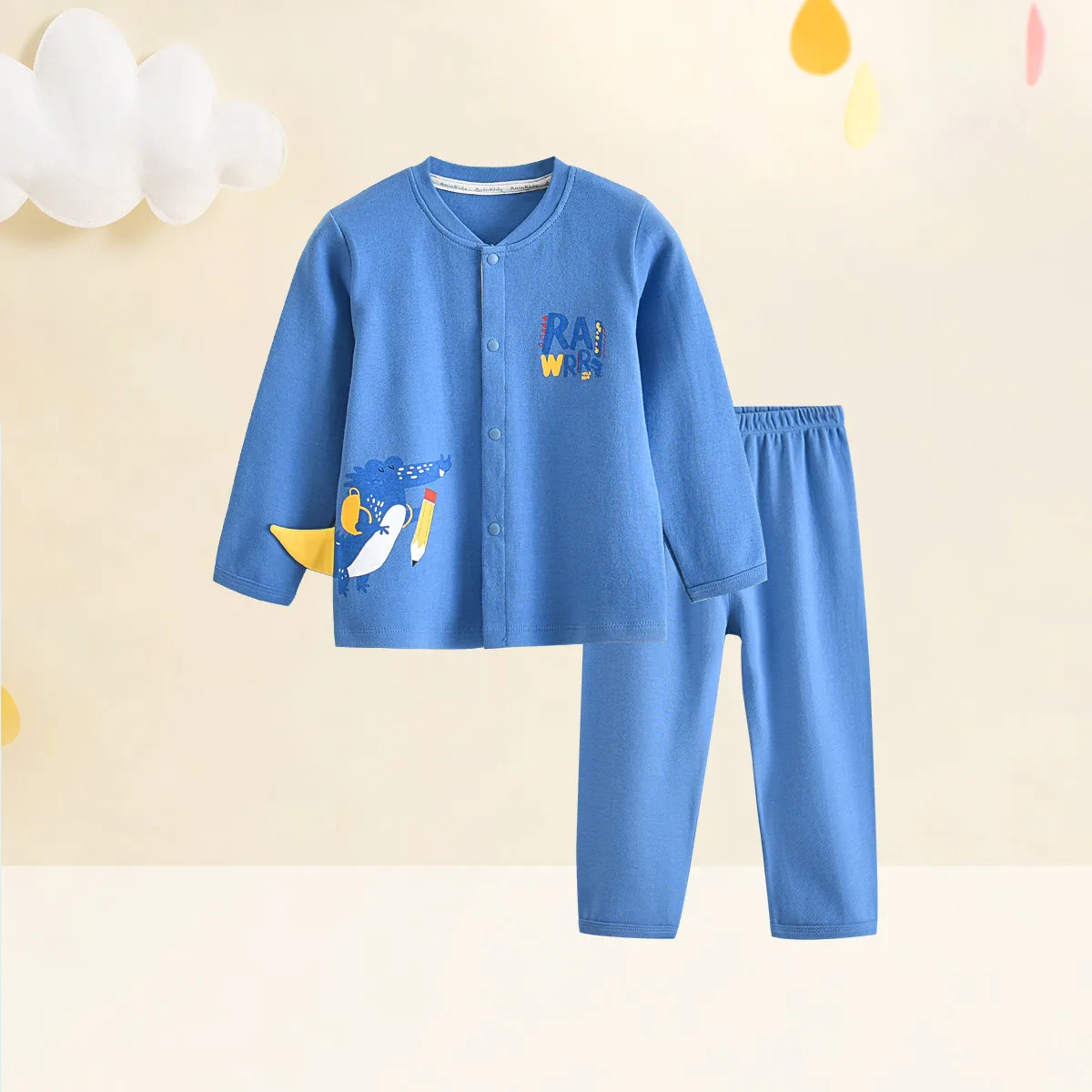 

Spring And Autumn Style Infant Cotton Wool Mid-Open Set