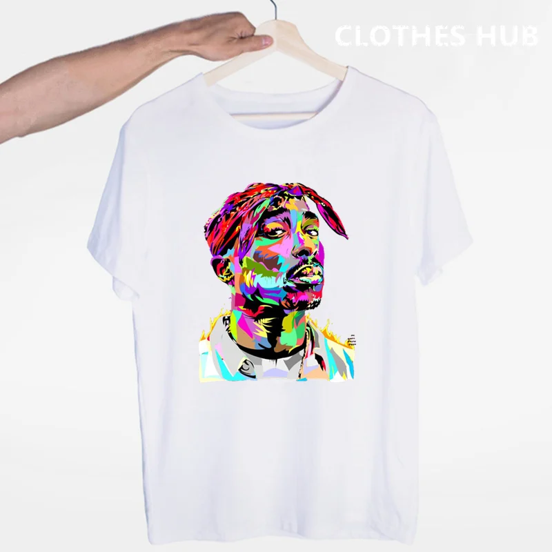 Футболка Tupac 2pac в стиле хип хоп с Swag уличная одежда Харадзюку футболка круглым
