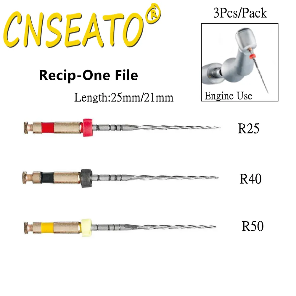 

Стоматологические роторные напильники 3 шт., один напильник для использования эндододонтического двигателя, инструмент для стоматологии Niti, инструмент для возвратно-поступательного движения корневого канала R25