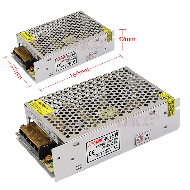 Импульсный источник питания 28 В 3 А внутренней связи в 85 Вт для светодиодной ленты