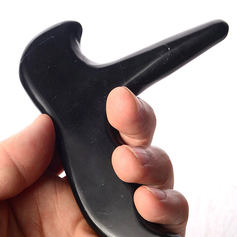 

Health Cure Chinese Black Bian T Stone Needle GuaSha Massage Scrape Therapy Acupuncture Stick