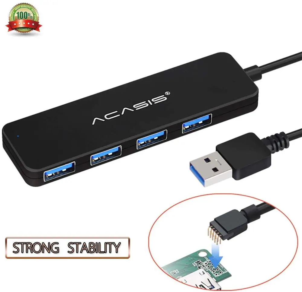 Высокоскоростной 4-портовый концентратор USB 3 0 Acasis с портом питания USB3.0 сплиттер