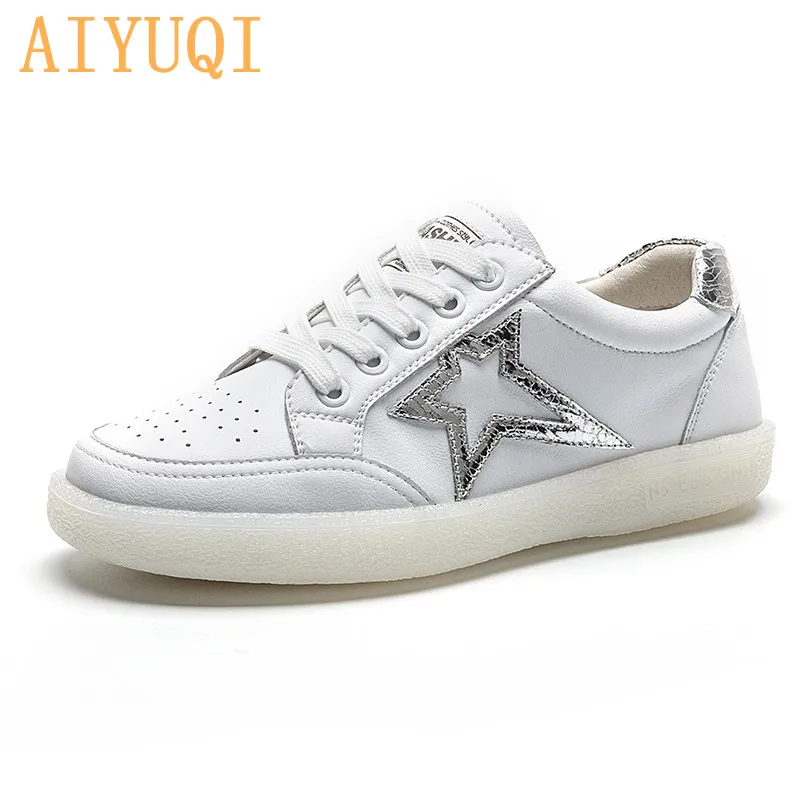 Женские кроссовки из натуральной кожи Новинка 2021 года Сезон весна Модная