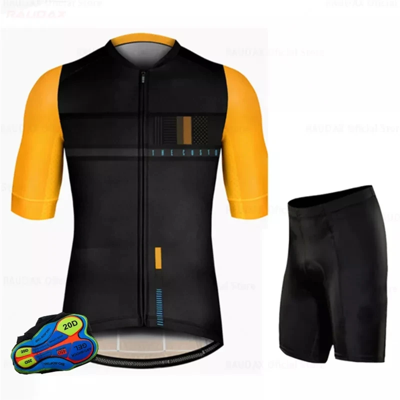 

Комплект мужской велосипедной одежды 20D, дышащий комплект из джерси и шорт, одежда для поездок на горном велосипеде, Триатлон, лето 2021