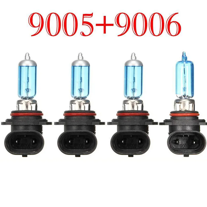 

4 шт./комплект, Галогенные ксеноновые фары 5000K HB4 9005 HB3 100 Вт