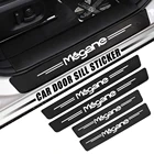 4 шт.компл. наклейки на порог автомобильной двери для Renault Megane 2 3 Scenic 4 1 защитные аксессуары из углеродного волокна для входной двери