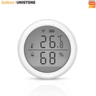 Смарт-датчик температуры и влажности Saikiot Tuya с Wi-Fi, дистанционное мобильное приложение для наблюдения за умным домом