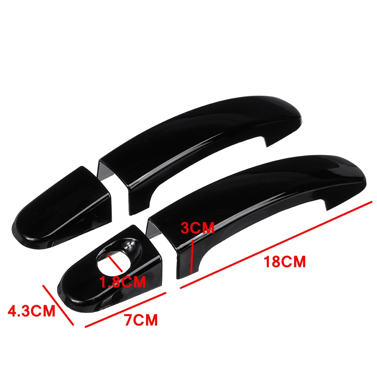 8 шт./комплект АБС пластик глянец черное Углеволокно 4 крышки ручки двери для Ford