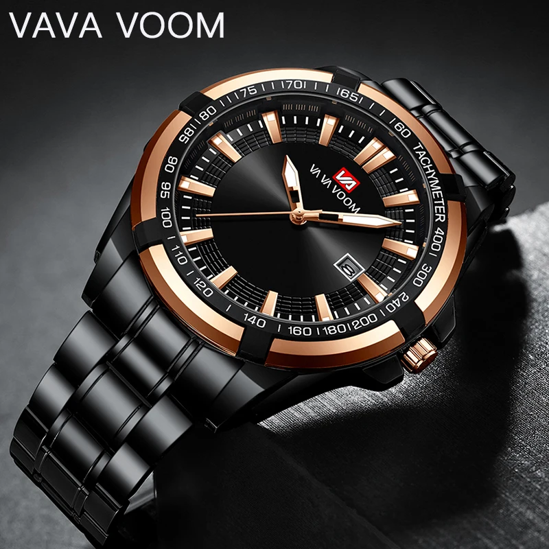 

New VAVA VOOM Watches Men quartz Top Brand Luminous hands male Watches Men Sports army Watch 30mwater proof Relogio Masculino