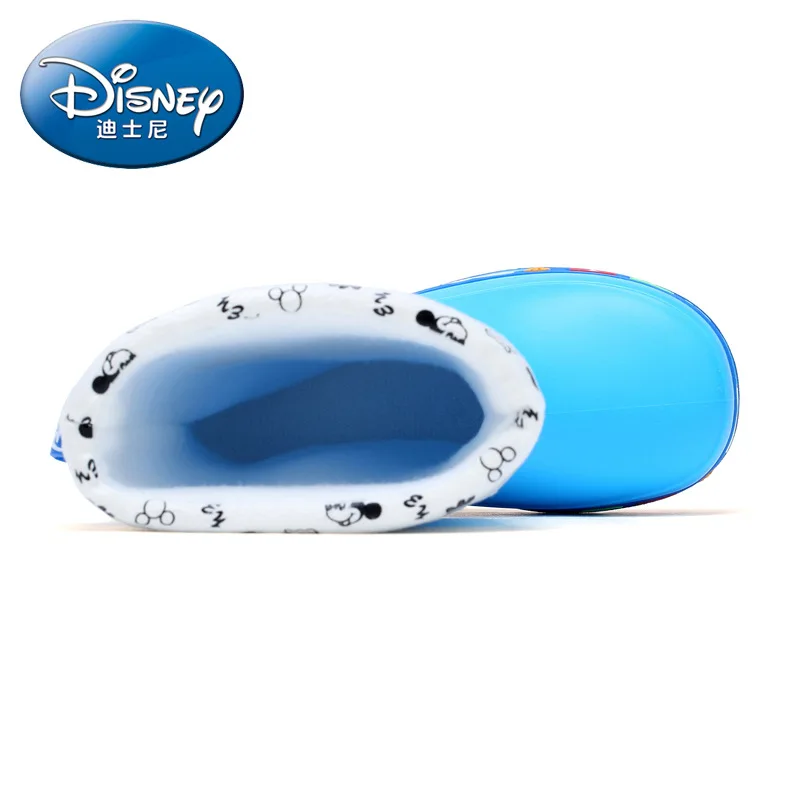 

Disney color edge flat non-slip rain boots children water shoes boys and girls cartoon Mickey Minnie kids plus cotton rain boots