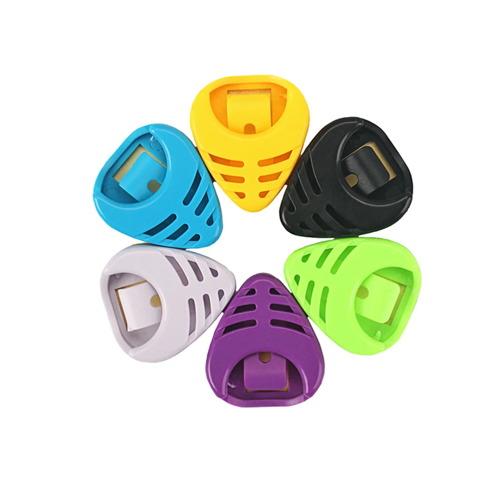 

Plastical ABS Color guitar pick box,heart-shaped guitar clip box, paste box for standard pick and jazz pick,6 pieces of one set