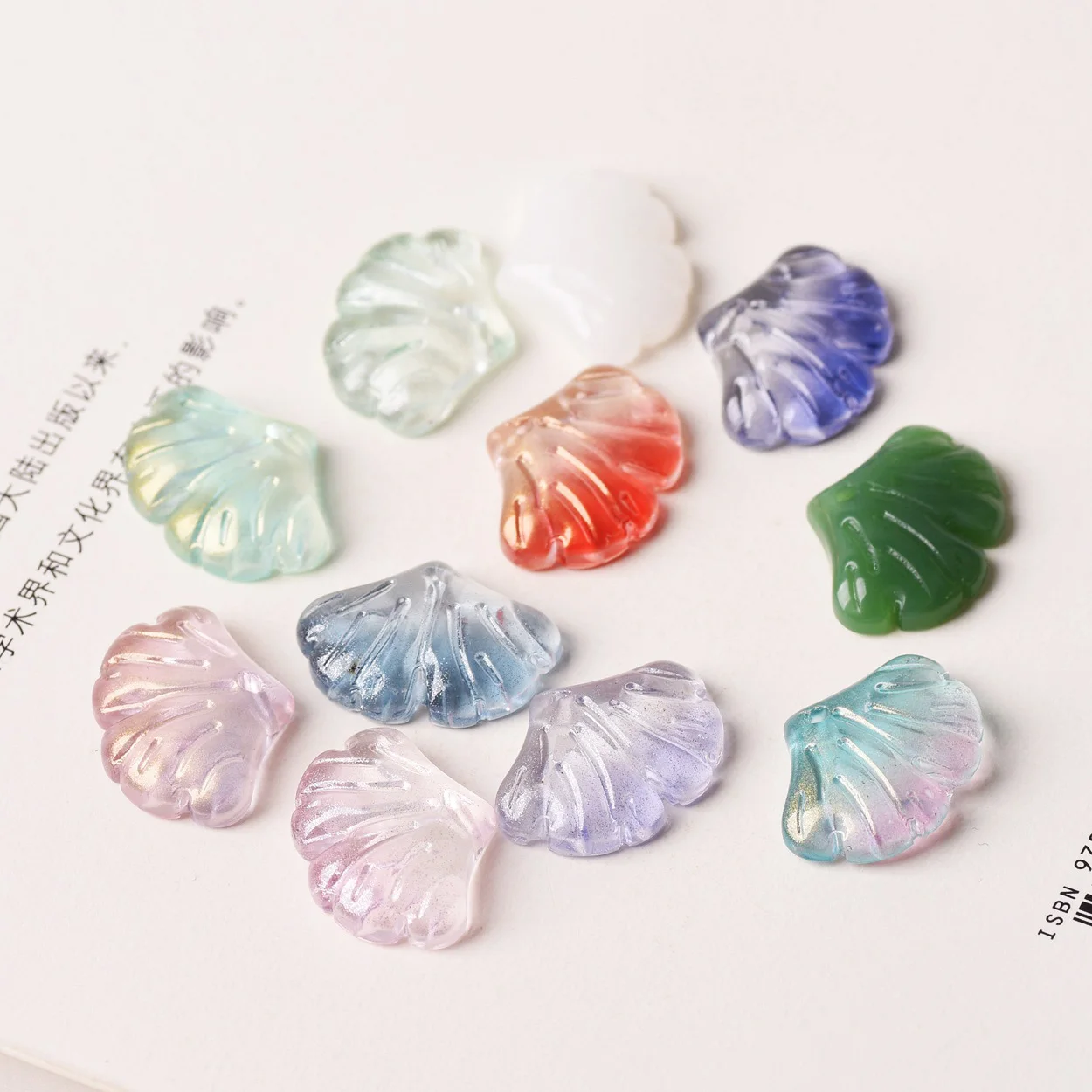 

20x15mm Gingko Leaf Shape Crystal Glass Loose Crafts Beads Top Drilled Pendants for Earring Jewelry Making DIY Crafts