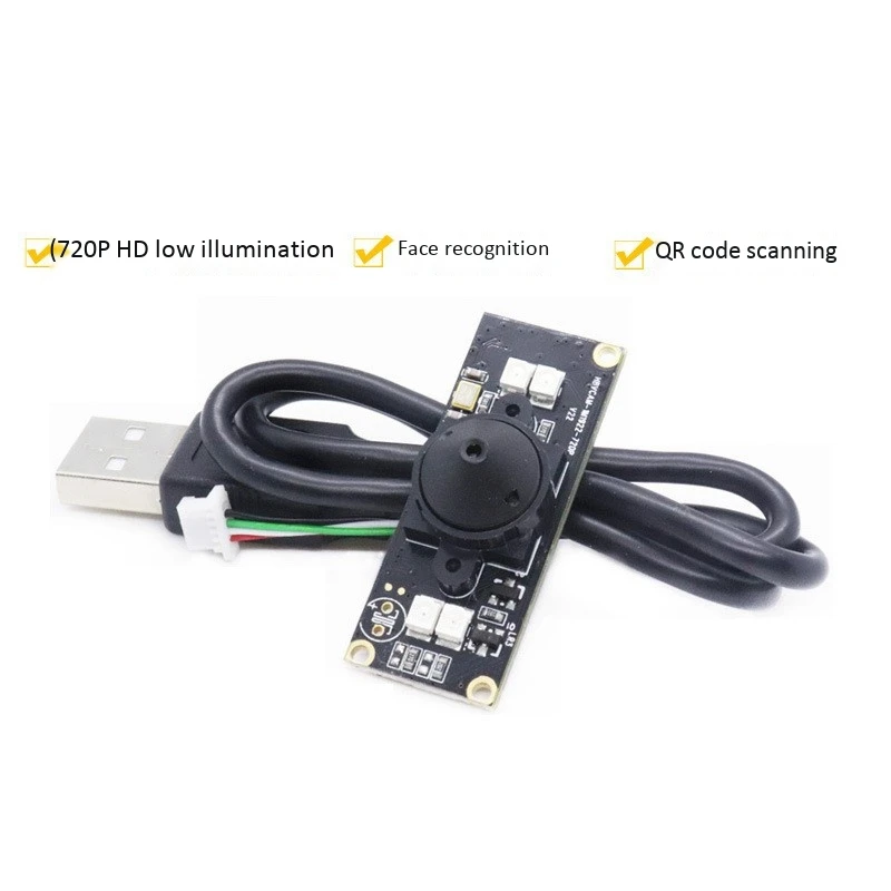 

1MP 720P HD Infrared Night Vision Camera Lens Module with LED Light and OV9712 Face Recognition Module