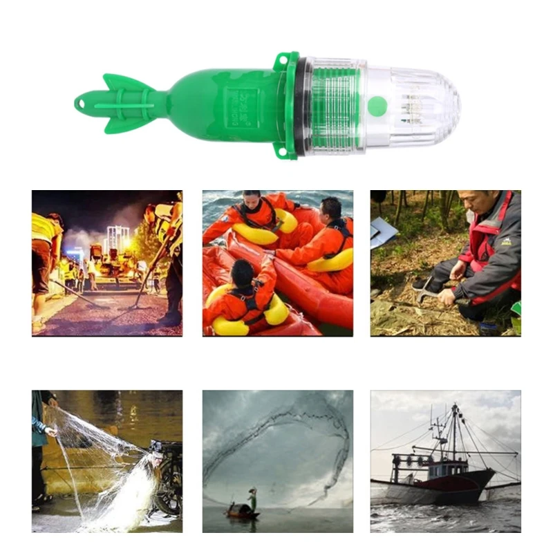 

LED Underwater Fishing Light Portable Automatic Light-operated Waterproof Monochromatic Flashing Lamp Lures Fish Shrimp Light