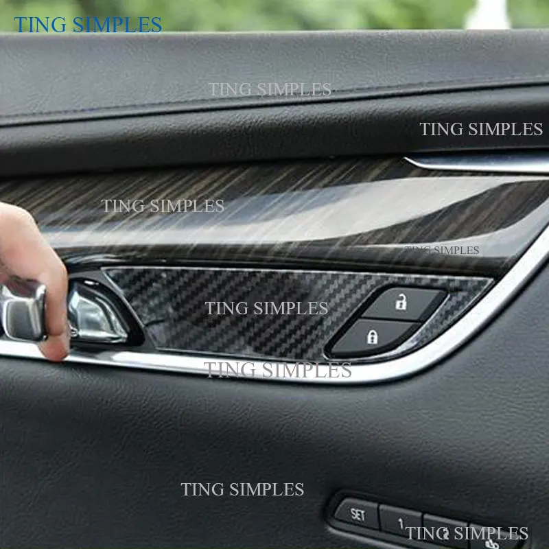 

Car Styling protection armrest handrail trim ABS silver door inner built handle bowl hoods 4pcs for Cadillac XT5 2017 2018 2019
