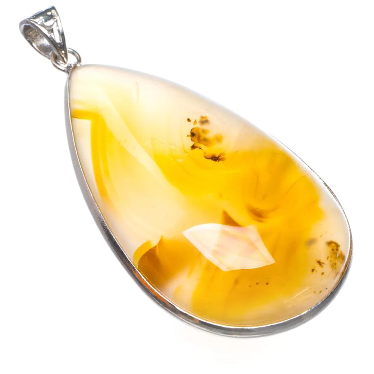 

Натуральная живописная искусственная серебряная подвеска ручной работы 2 "D1419