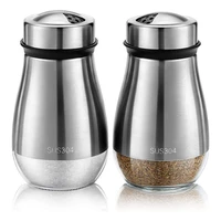2pcs salt and pepper shakers set salt shaker with adjustable pour holes pice dispenser refillable