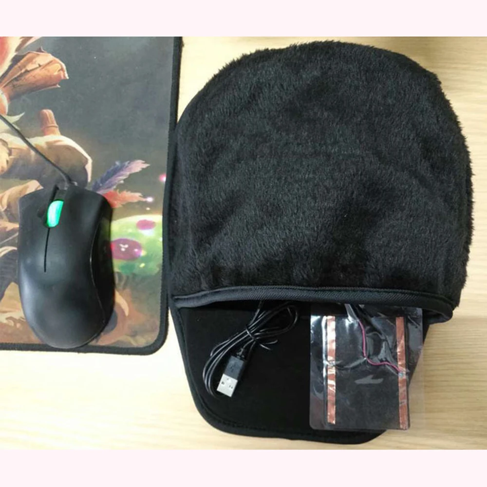 

Pohiks USB Heated Mouse Pad Mat Hand Warmer with Wristguard Warm Winter USB Heated Mouse Pad Mousepad Mat For PC laptop