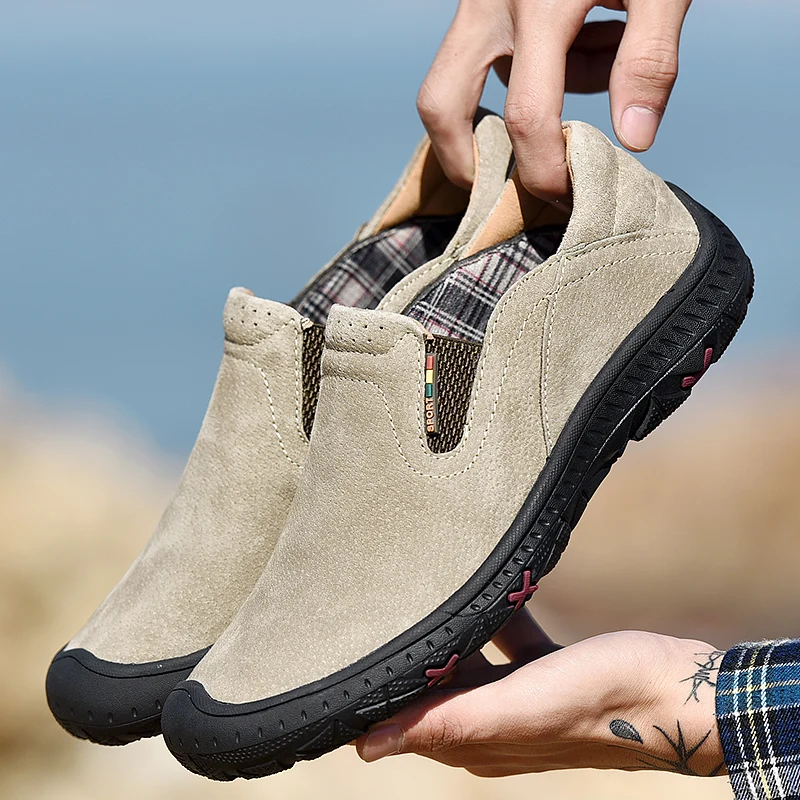 

DM50 Designer Leather Shoes Men Brand Footwear Non-slip Thick Sole Fashion Men's Casual Shoes Male High Quality Cowhide Loafers