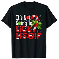 its not going to lick itself christmas candy cane gifts t shirt graphic tee tops