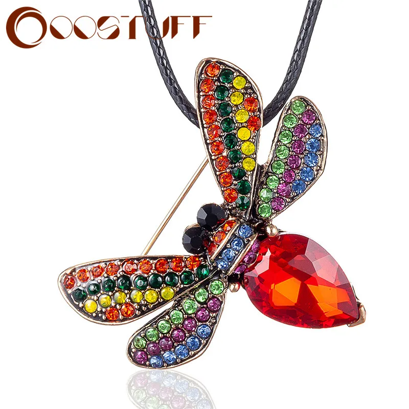 Винтажная бижутерия длинное ожерелье с воротником для женщин хрустальные пчелы