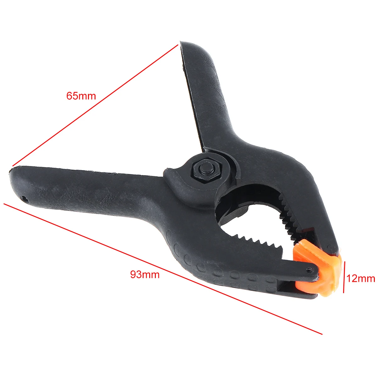 Фиксированный зажим из черного пластика и нейлона 3 дюйма с пружинными зажимами