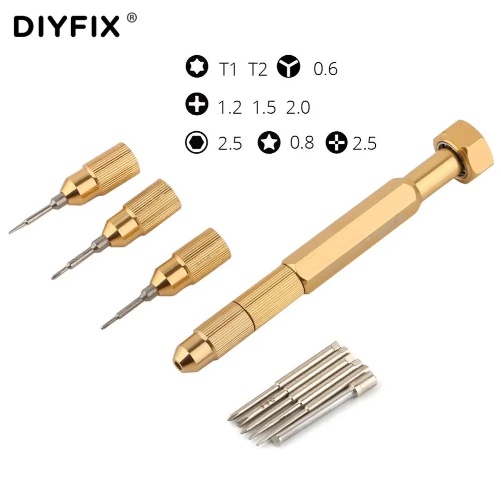 DIYFIX 8 in 1 Limited Torque Screwdriver Set P2 Pentalobe Y Tip Phillips Torx Hex for iPhone MacBook CellPhone Repair Tools Kit |