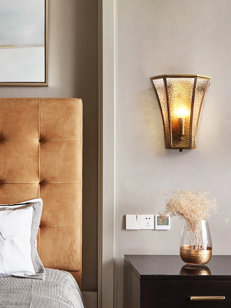 MOONSHADOW настенный светильник для гостиной полный Медь современное матовое стекло