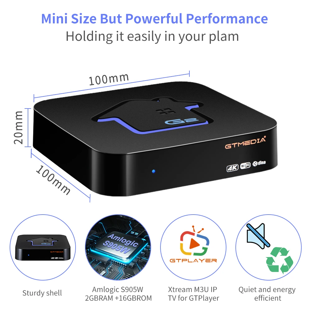 ТВ-приставка GTMEDIA G2 2 4 ГГц Wi-Fi 4K 30 к/с | Электроника
