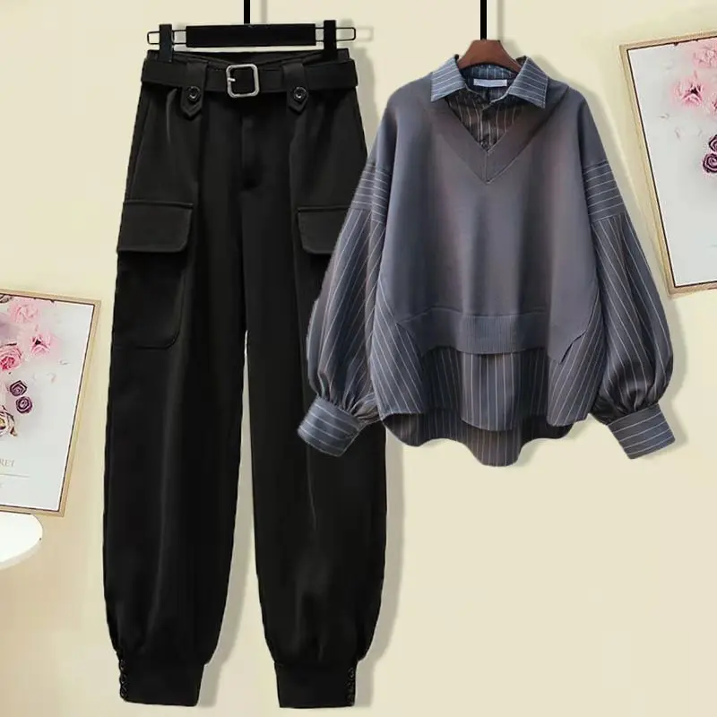 

Women's Suit Tracksuits Sweater And Pants Casual Sport Suit Winter Two Piece Set Loose For Sportswear Sports Suit Women