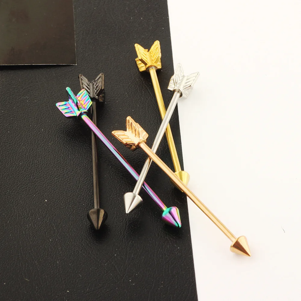 

Stainless Steel Industrial Barbell Long Ear Piercing Helix Tragus Cartilage Earrings Unisex Punk Body Jewelry