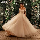 LORIE винтажные пышные тюлевые Свадебные платья с открытыми плечами сердечком с коротким рукавом Свадебные платья принцессы для женщин 2022 robe de Bride