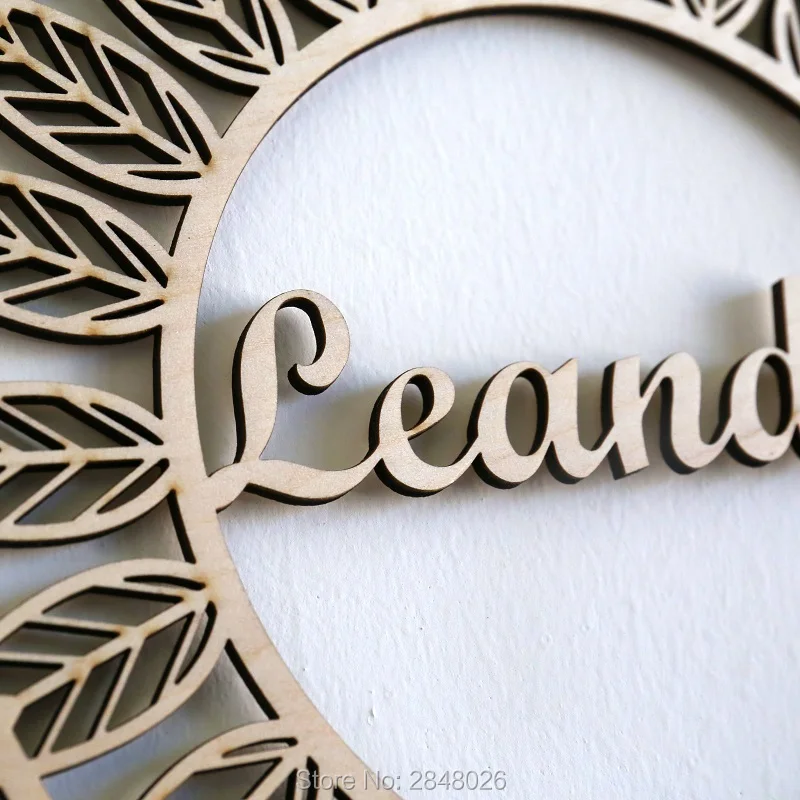 Персонализированный Деревянный Настенный декор Ловец снов с именем детский