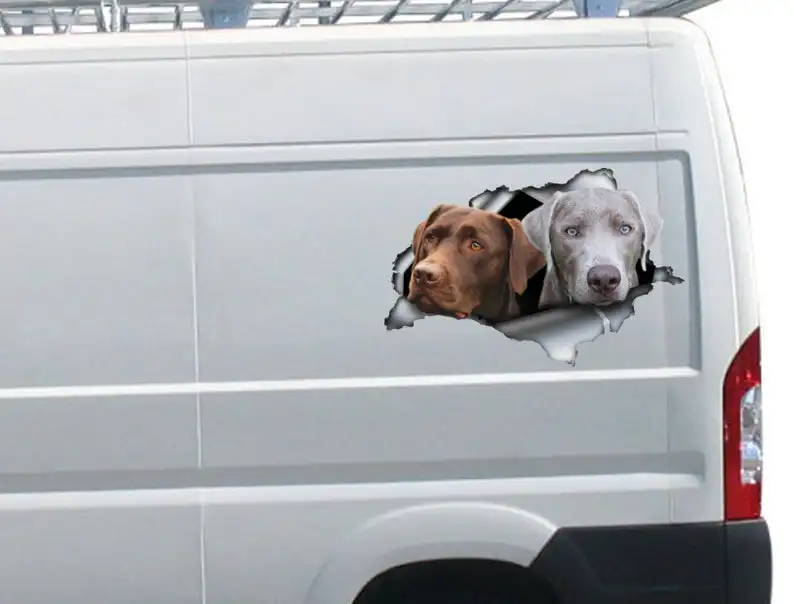 

2021 Brown and silver Labs car decal, lab decal, Labrador sticker, pet decal