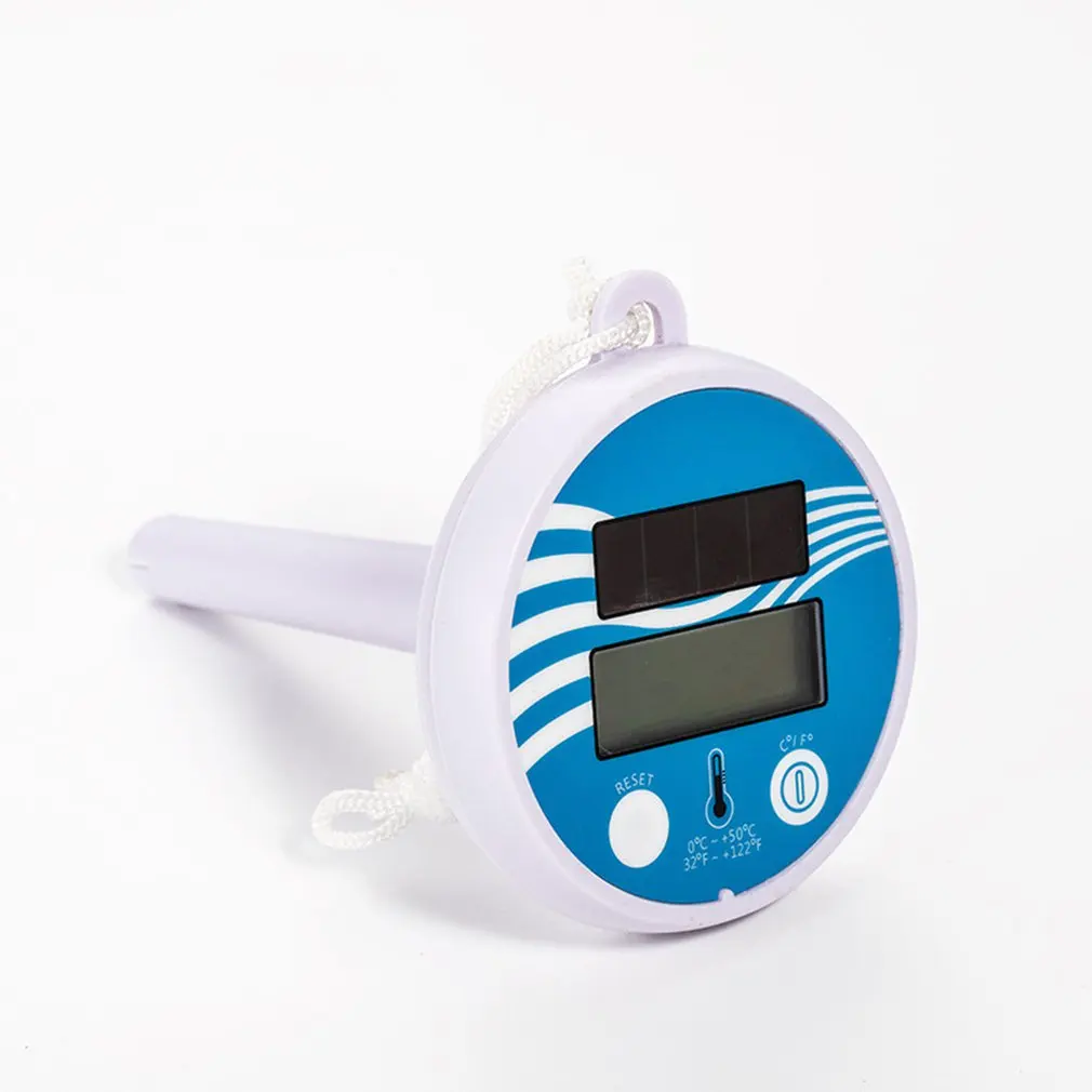 

Плавающий термометр с цифровым дисплеем, пластиковое оборудование для бассейна, солнечный термометр по Фаренгейту и Цельсию, 1 шт.
