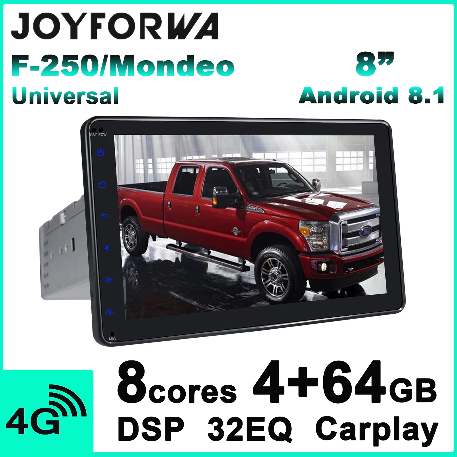 Автомобильный мультимедийный радиоприемник DSP Carplay 8 &quot1Din Android 1 для Ford Focus F250 Mondeo