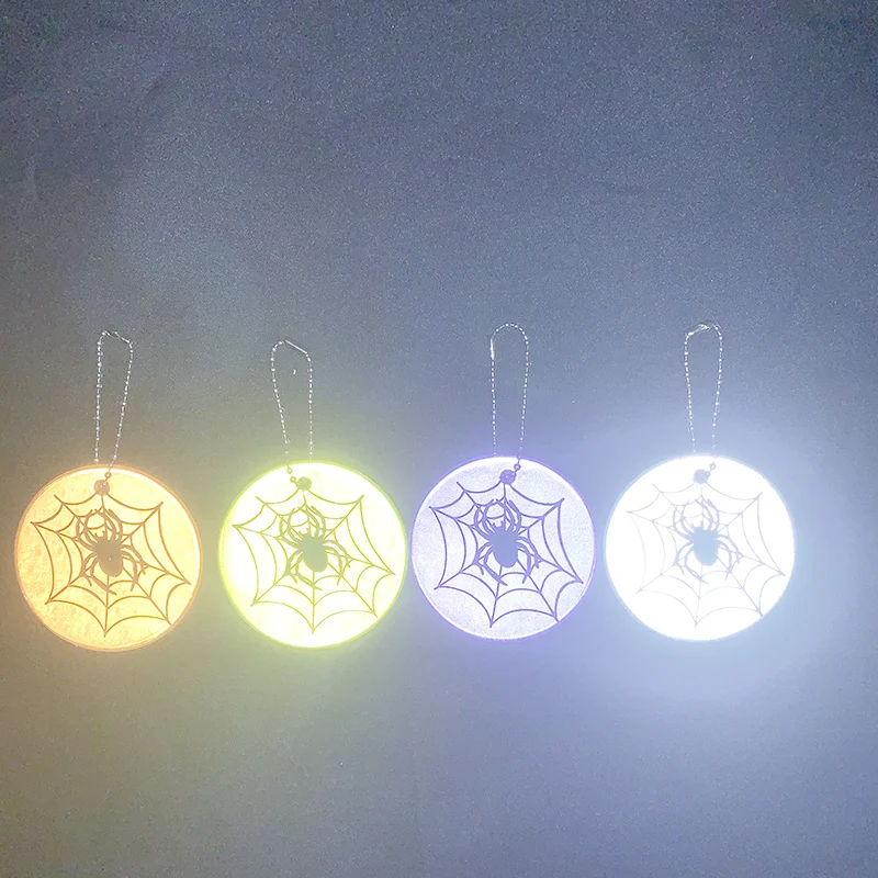 Wholesale 50pcs Spider Pattern Reflective keychain bag pendant accessories for visibile safety use Bag Ornament | Автомобили и