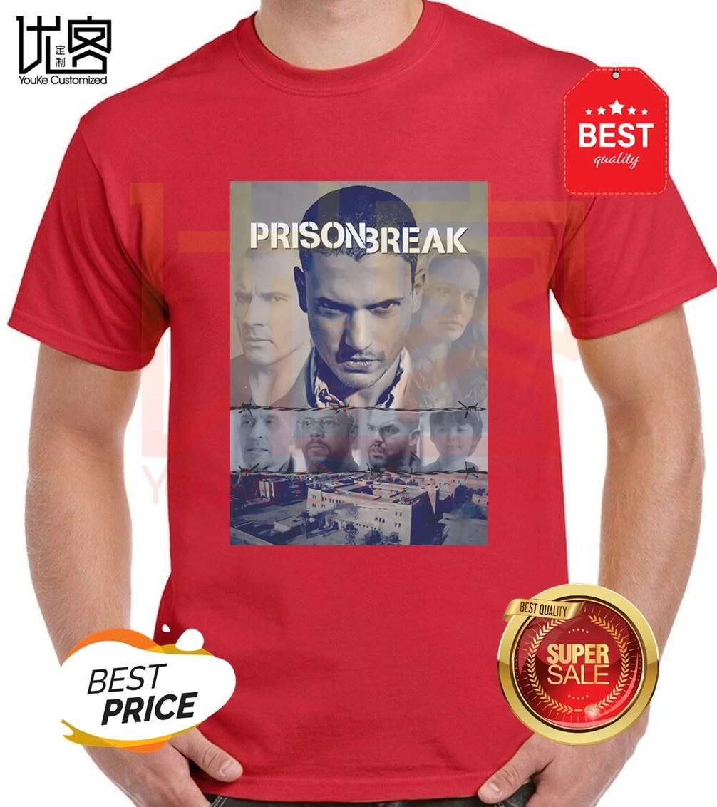 Новый побег из тюрьмы Майкл Скофилд серии ТВ нового сезона футболка для мужчин и