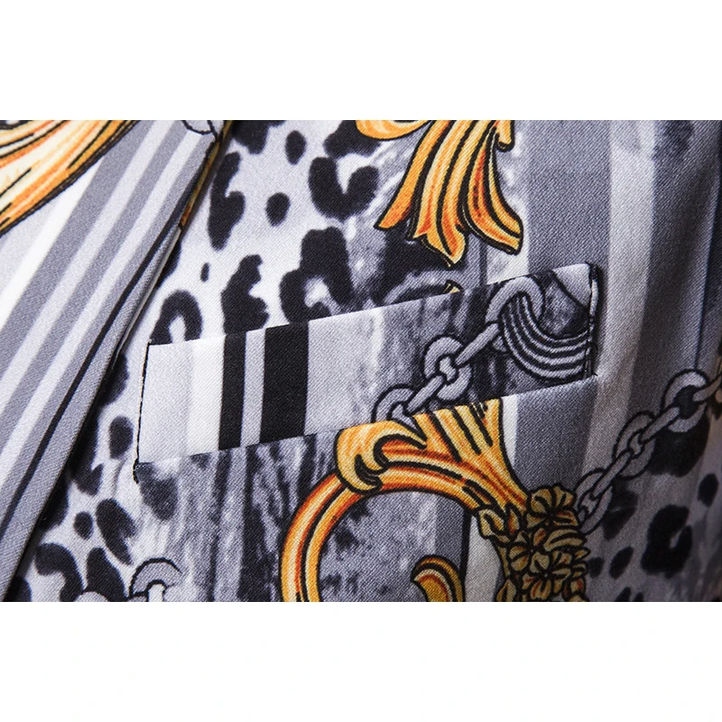 Новинка 2020 повседневный пиджак высокое качество с принтом блейзер осенний