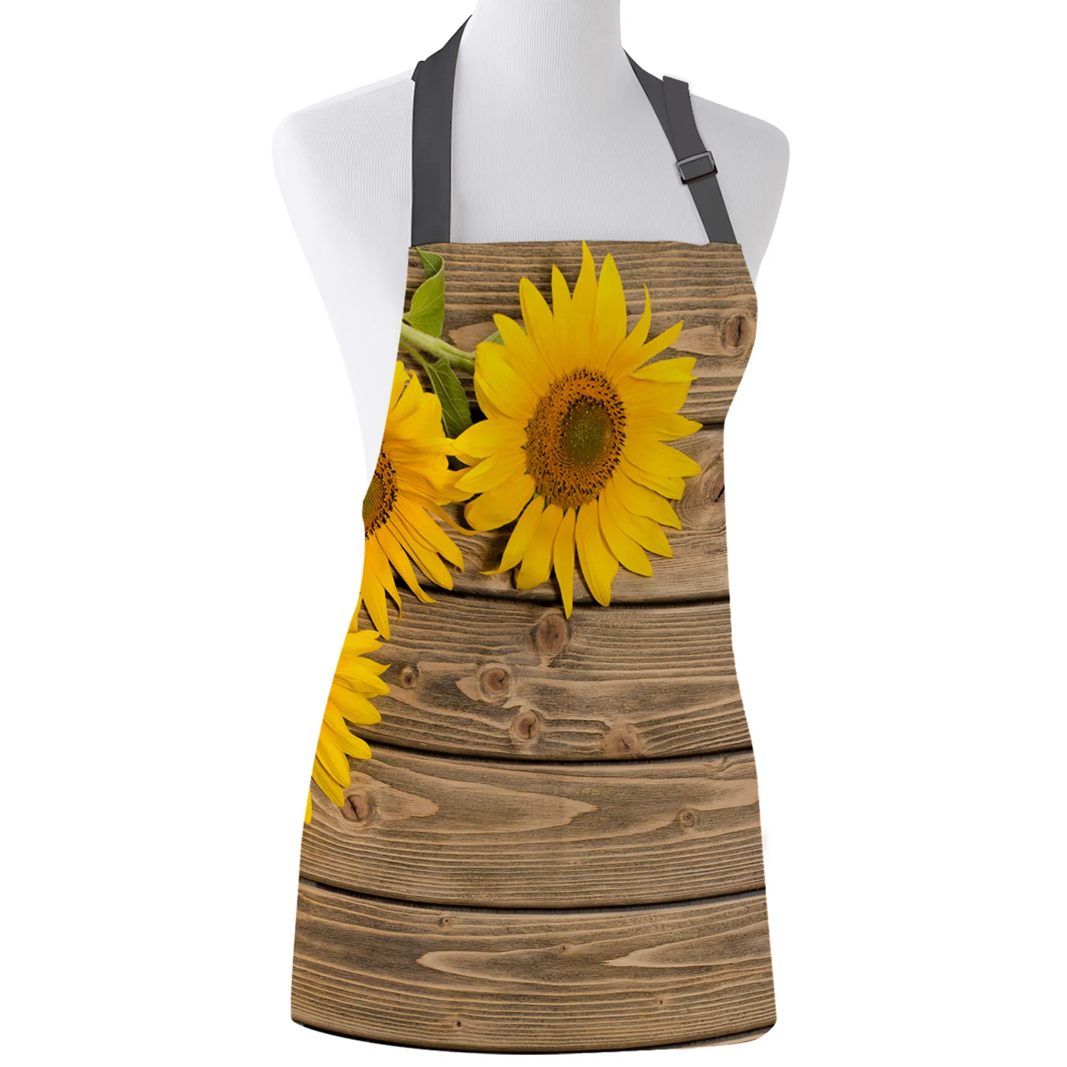 Фартук с подсолнухами регулируемый парусиновый фартук индивидуального дизайна