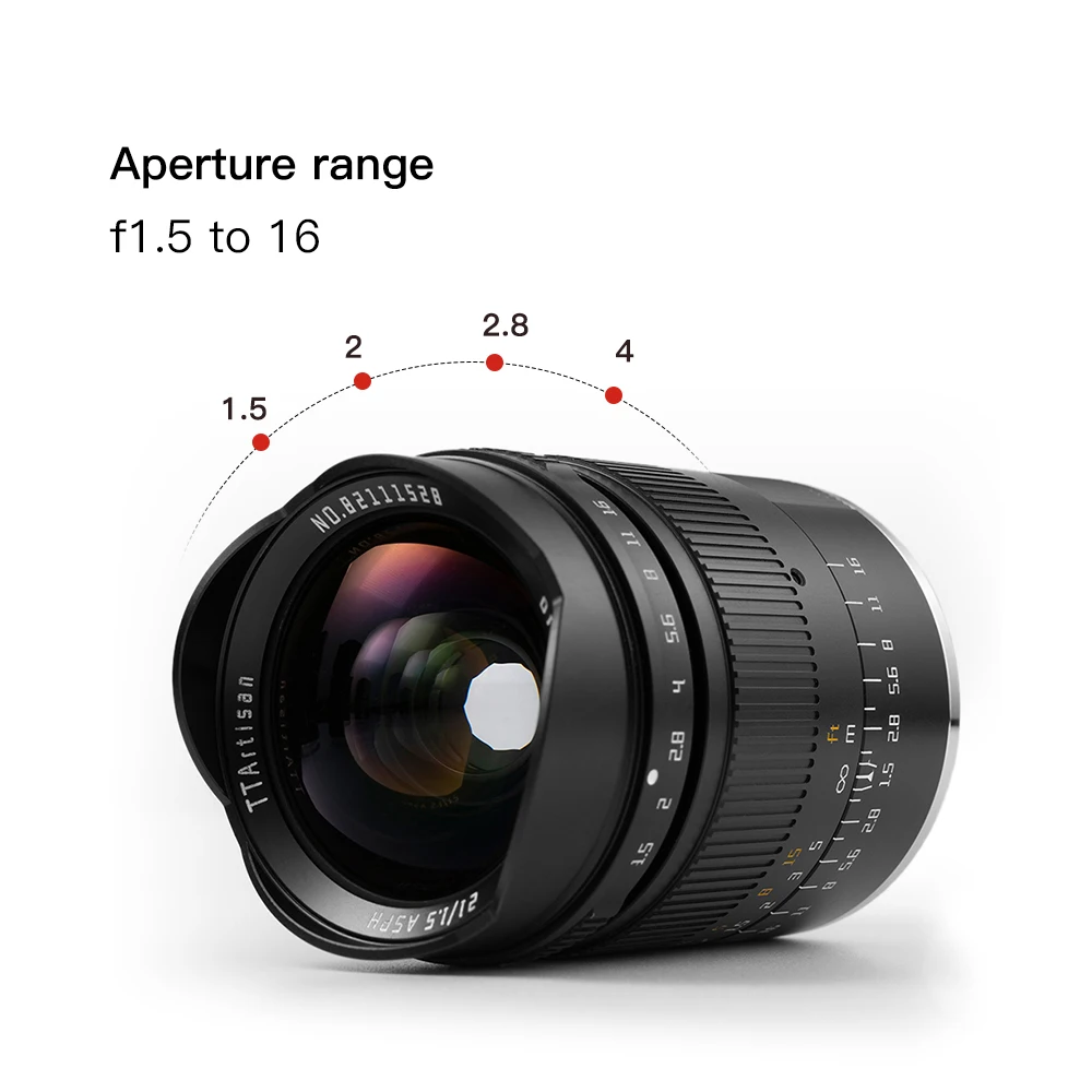 TTArtisan 21mm F1.5 Camera Lens Full Fame MF Large Aperture for Sony E Nikon Z Canon RF L Leica M Mount Cameras DSLR | Электроника