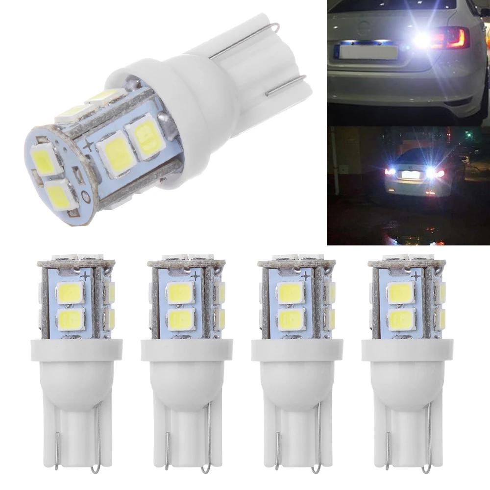 10 шт. T10 10SMD W5W 2825 158 192 168 194 автомобильный белый клиновидный светодиодный