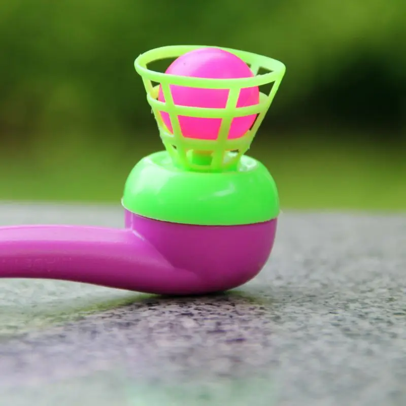 5pcs/Sets Floating Ball Air Suspensions Plastic Party Blow Pipe Blowing For Children Random Colors |